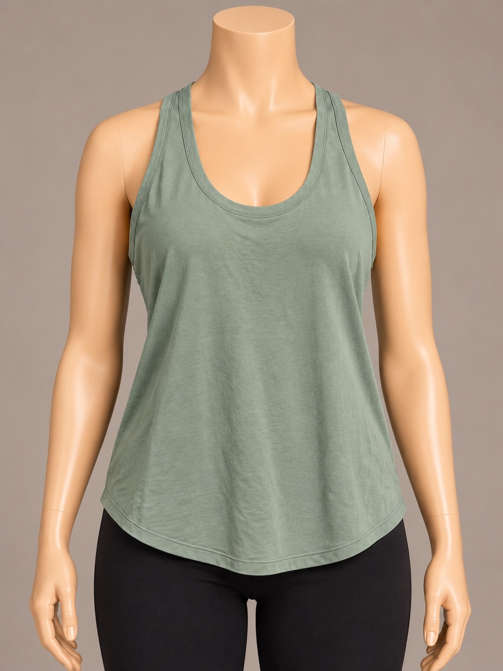 lululemon Love Tank Top Fog Green Pima Cotton Size 4